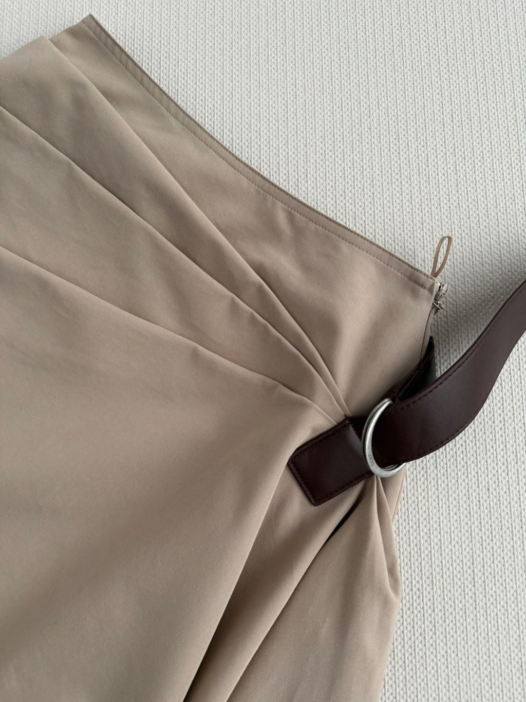 Loewe Pleated Midi Skirt Light Khahi Cotton 352925