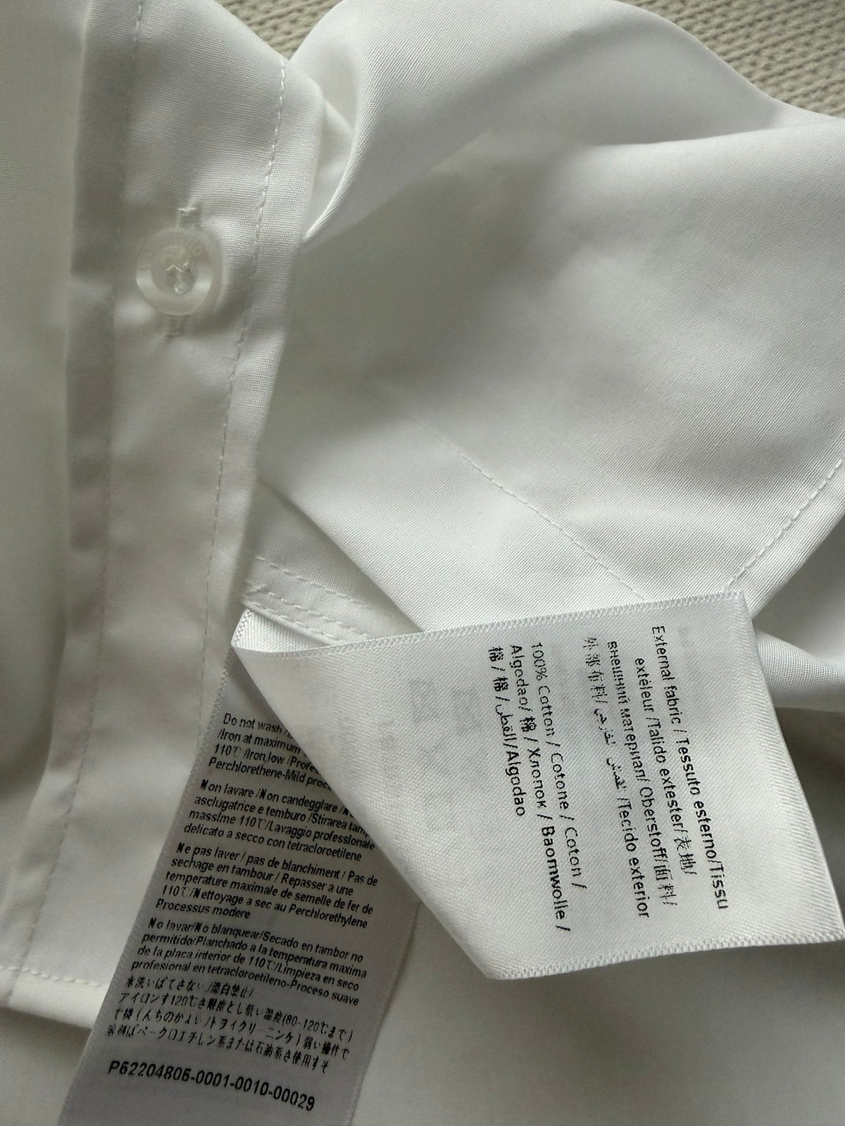 Valentino Long-Sleeve Shirt White Cotton 352911