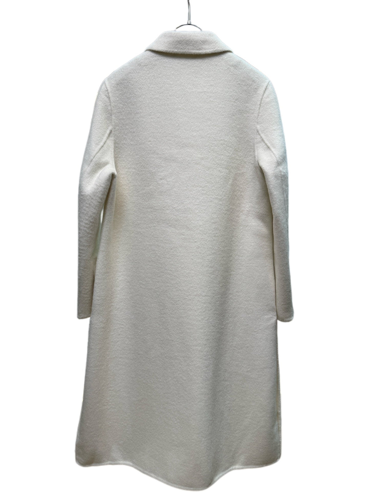 Fendi 25 Long Coat White Draper 0010