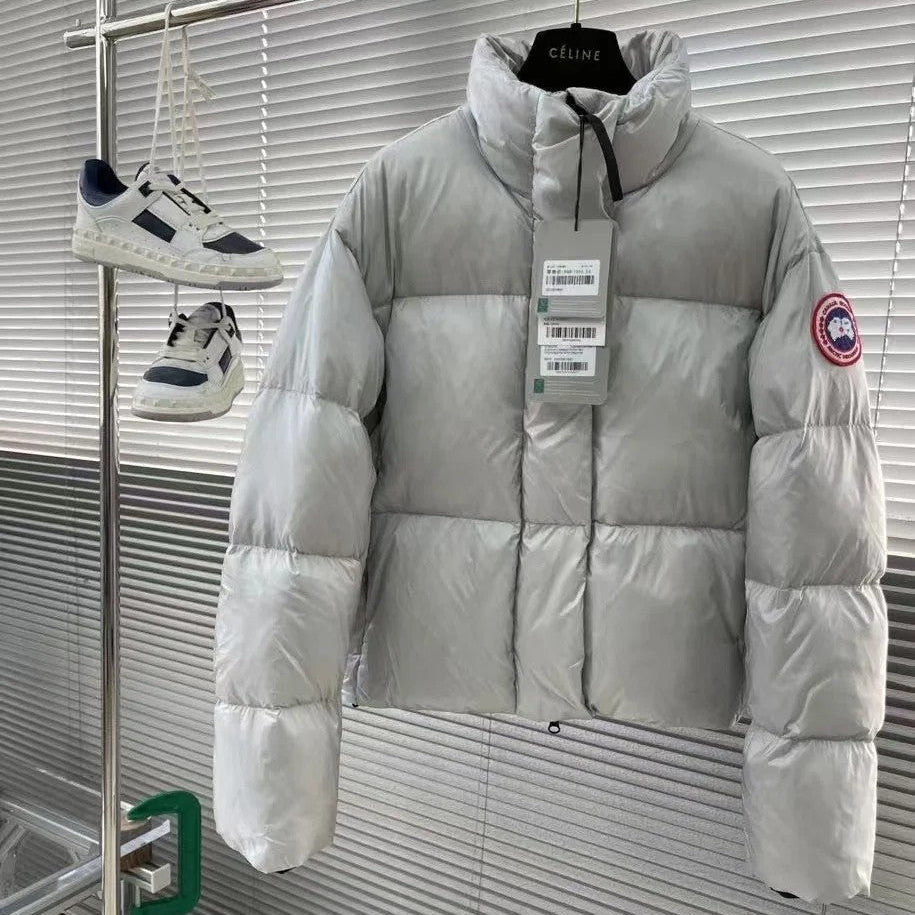 C. Goose Jacket Grey White Polyester 0047
