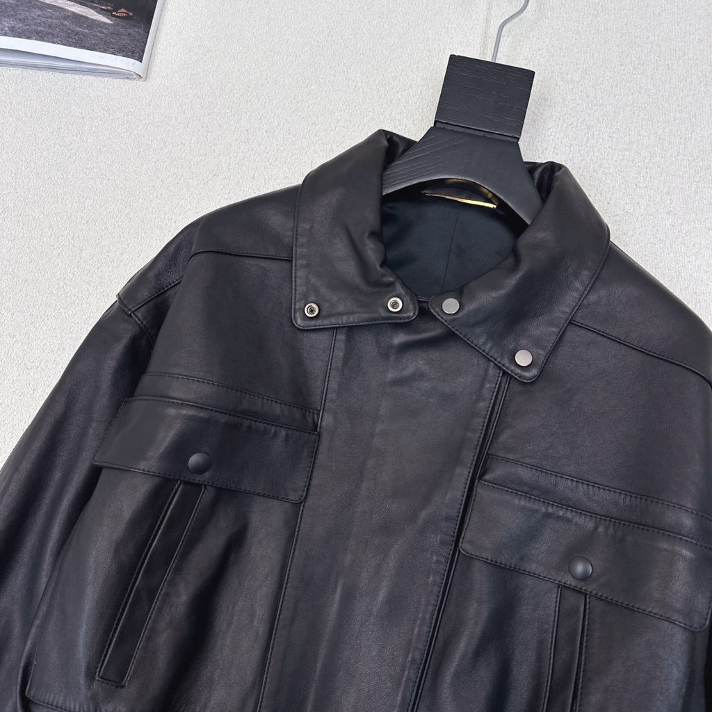 YSL Jacket Black Lambskin 584716