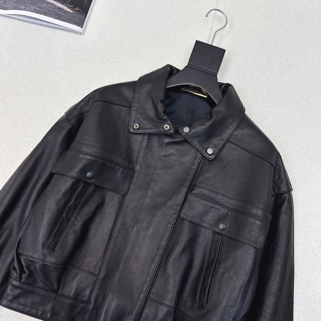 YSL Jacket Black Lambskin 584716