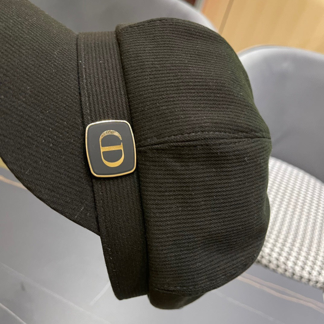 BAKER BOY HAT IN BLACK COTTON 429850