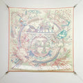 HM 26s 90 Double Sided Scarf Beige Colorful Mulberry Silk 145748