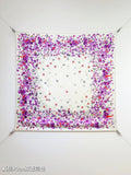 CC 25ss Scarf 90x90cm Purple Colorful Silk Twill 209931