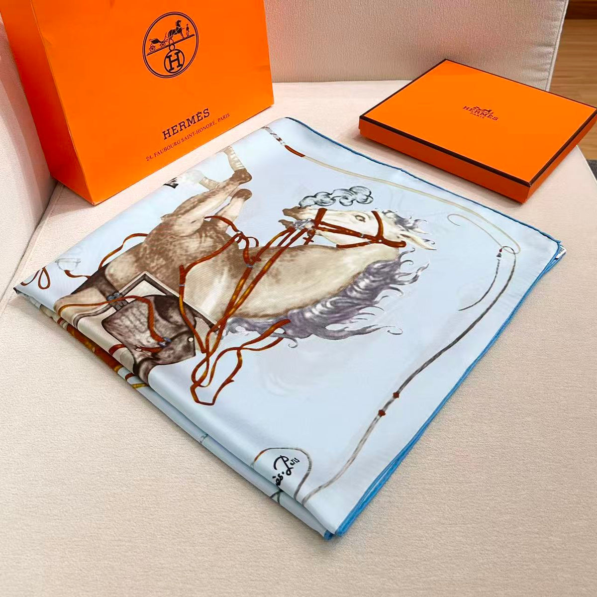 Hermes 26s Scarf 90 In Silk 303194