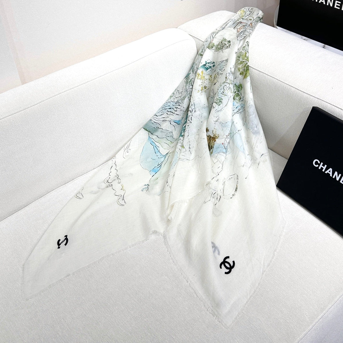 CC 26s Scarf 140 In Cashmere And Wool 437742