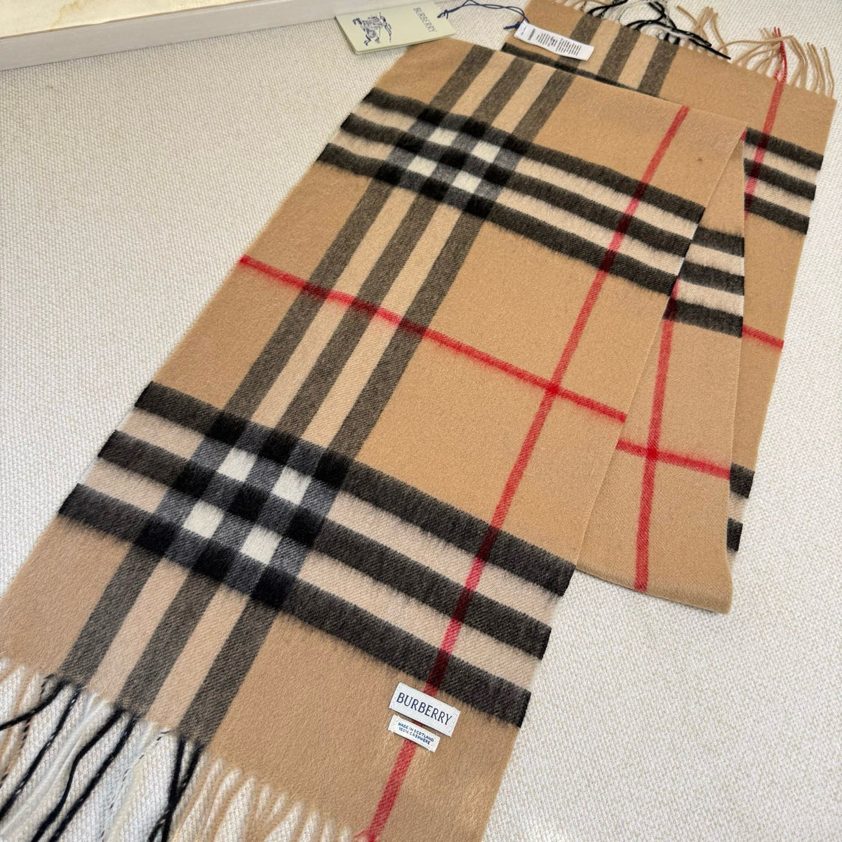 BBR Long Scarf 170CM Tan Cashmere 150390