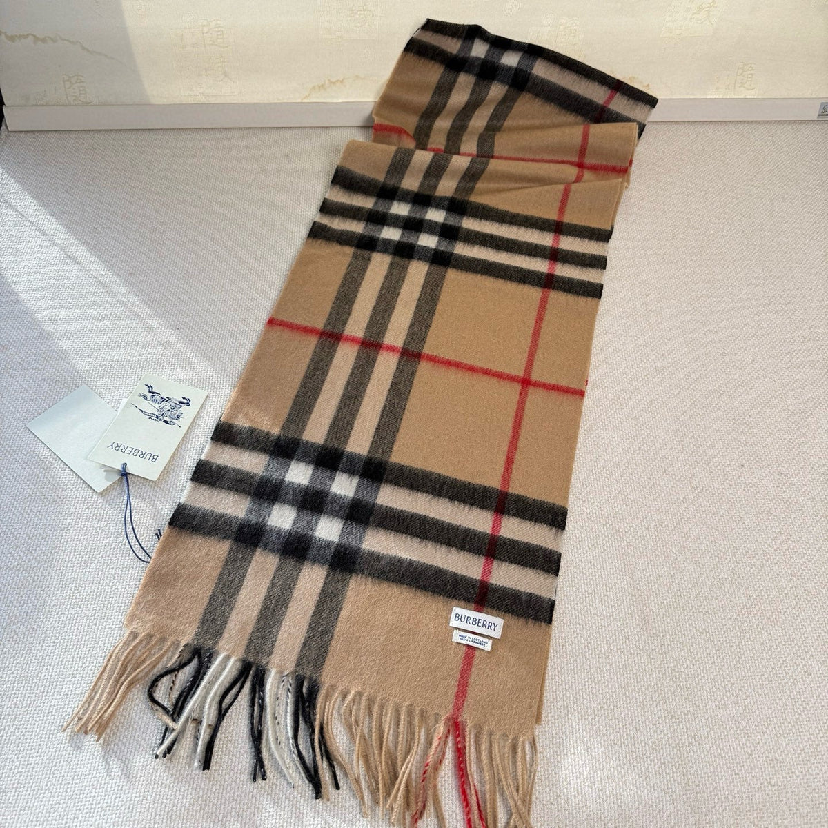 BBR Long Scarf 170CM Tan Cashmere 150390