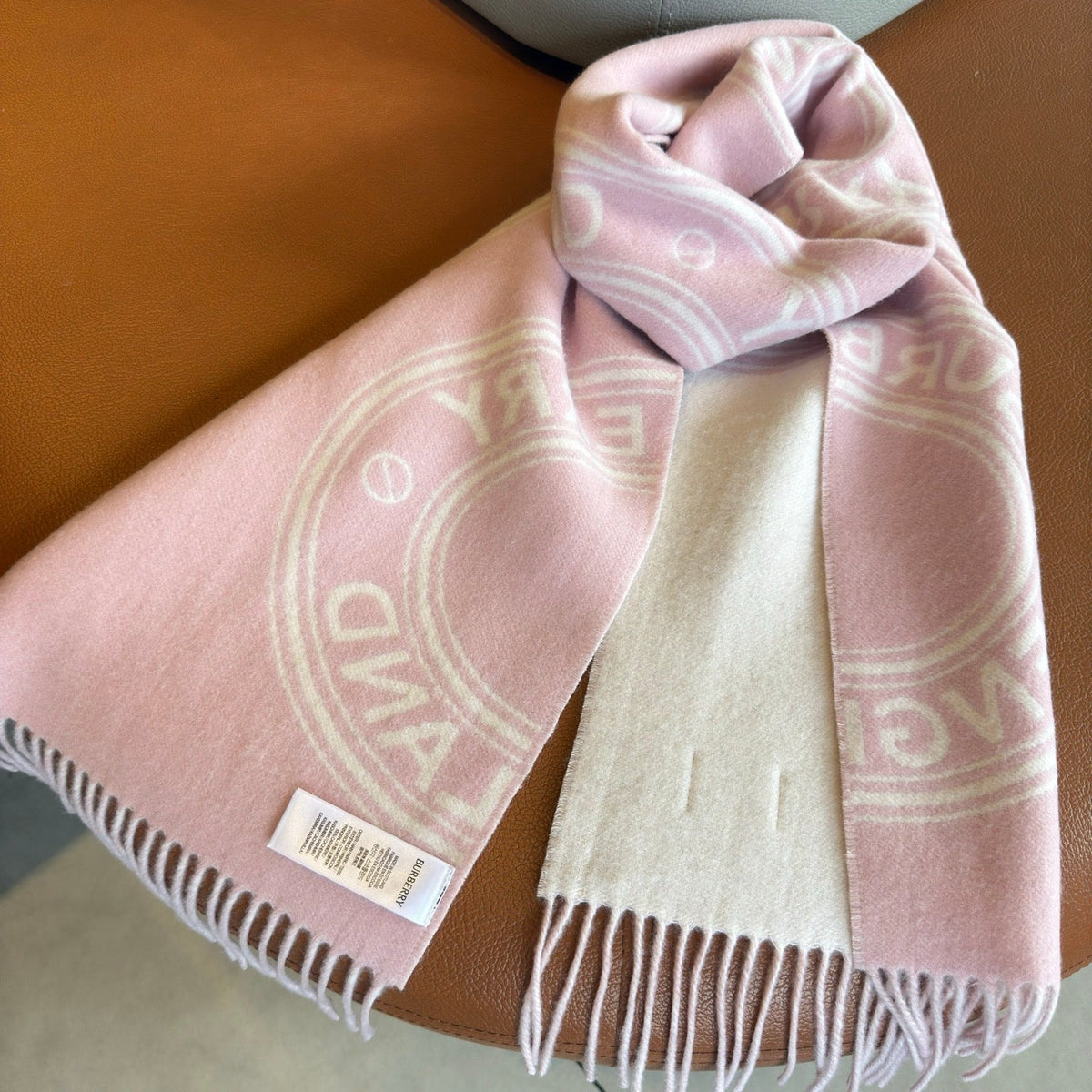 BBR Long Scarf 170CM Pink Calico Cashmere 150403
