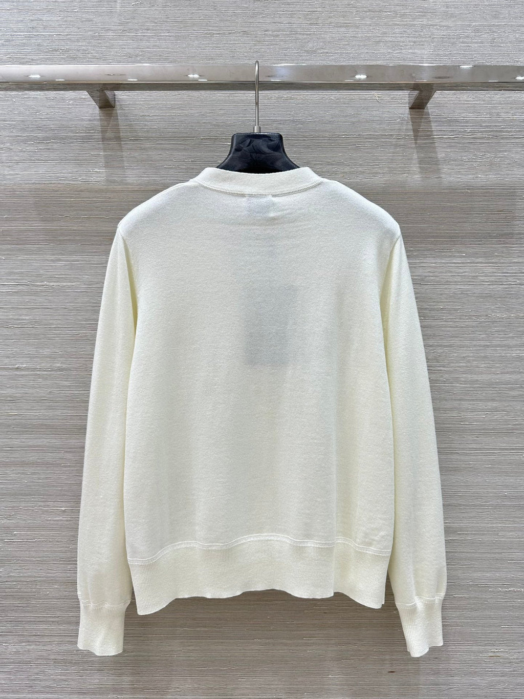 Bur 25 Cardigan Black And White Cashmere