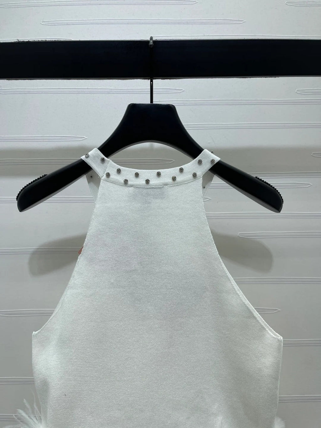Miumiu 2026 Rhinestone Knit Vest Wool Cashmere 356496