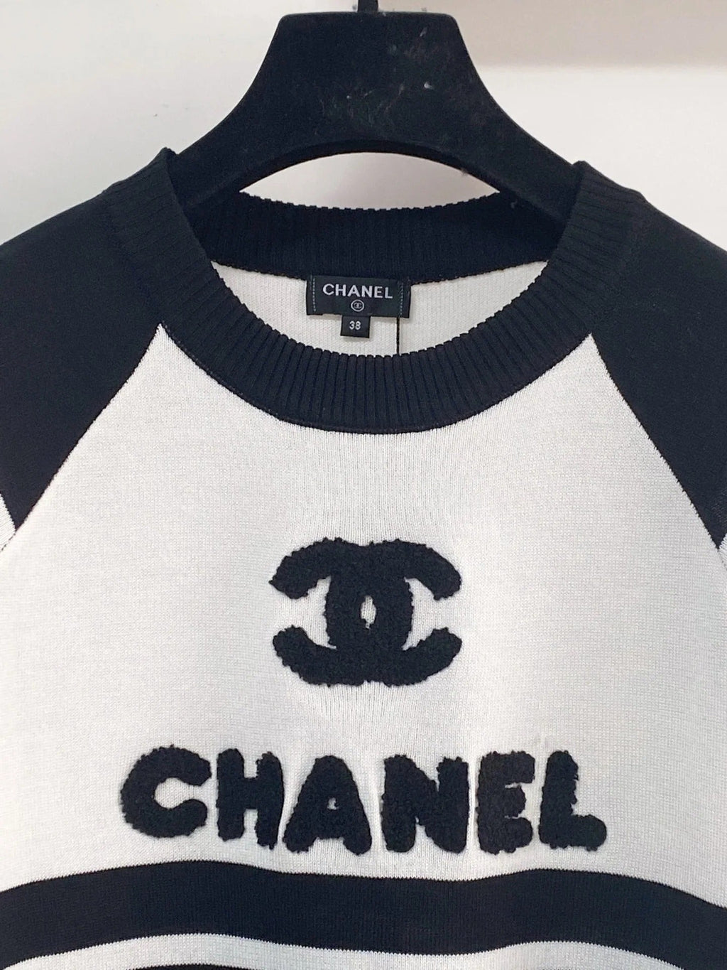 Chanel 2026 Short-Sleeve Shirt Pink Black White Wool Cashmere