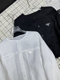 PRADA 25S LIGHTWEIGHT ROUND-NECK LINEN JACKET 368