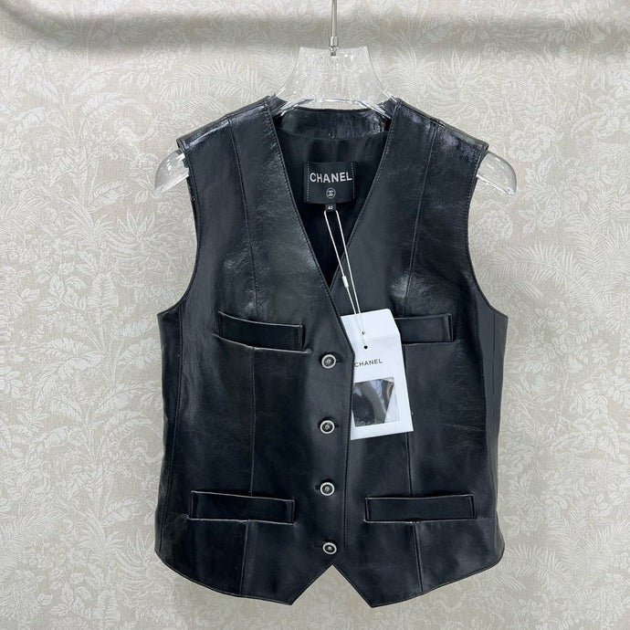 Chanel 2026 Vest Black Leather