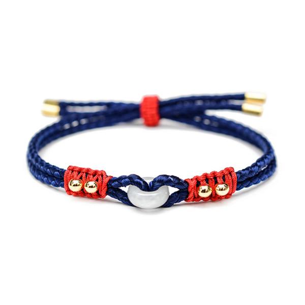 Jade Knot Bracelet-Blue String