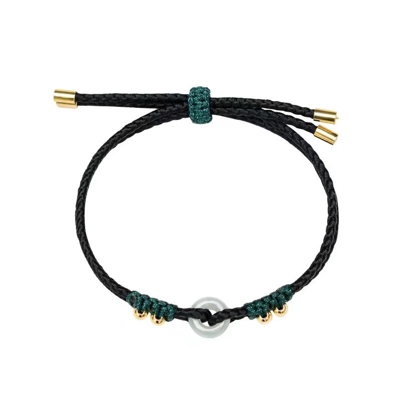 Jade Knot Bracelet-Blue String