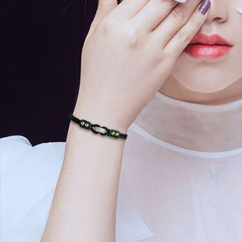 Jade Knot Bracelet-Blue String
