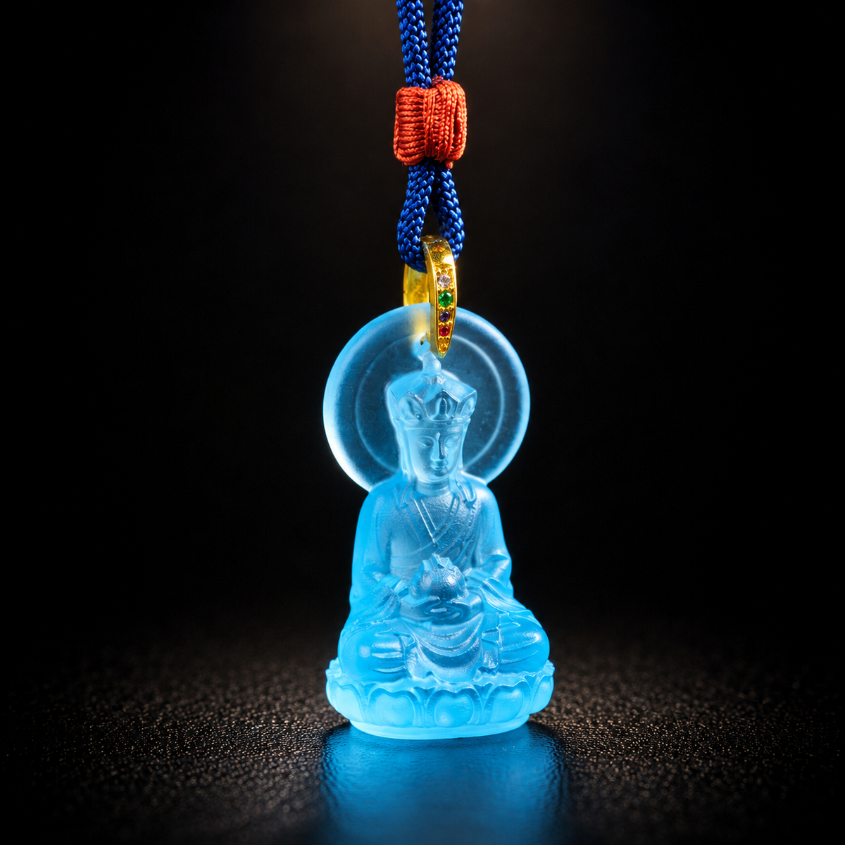Ksitigarbha Glaze Pendant¨CCompassion. Protection & Steadfast Guidance