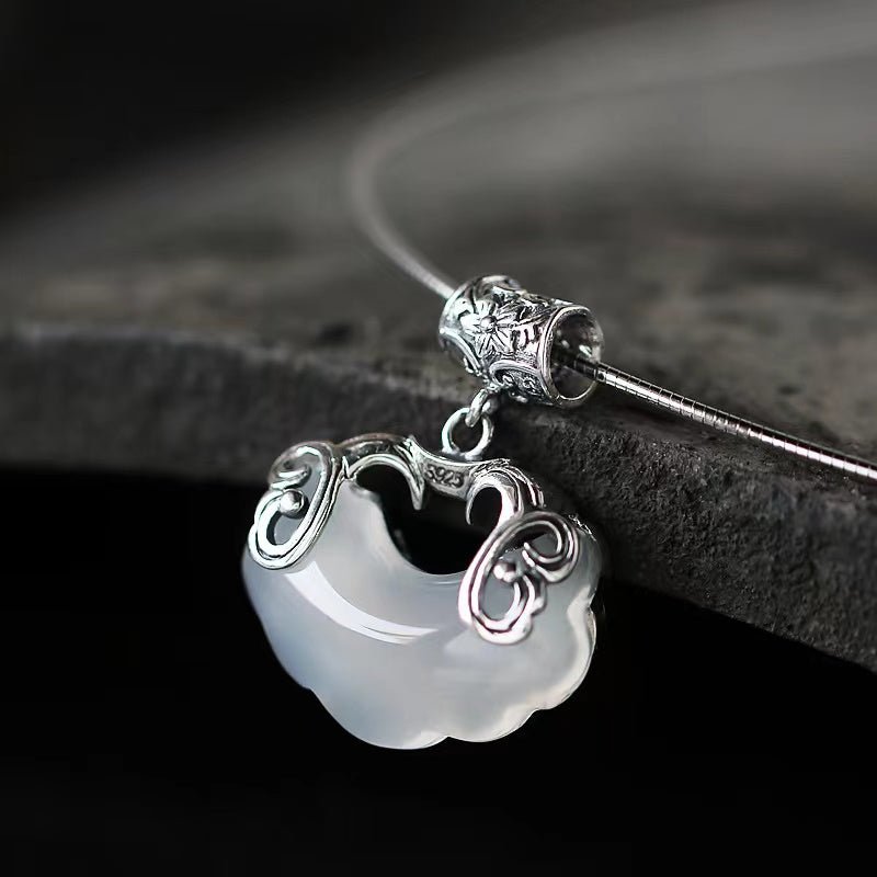 Koi Fish Jade Pendant-925 Silver