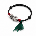 Silver Koi Woven Cord Bracelet ¨C Luck. Perseverance & Smooth Success
