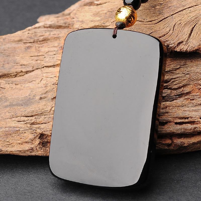 Kwan Kung Black Obsidian Wealth Pendant