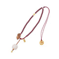 Lotus Flower Cinnabar Bead Car Pendant