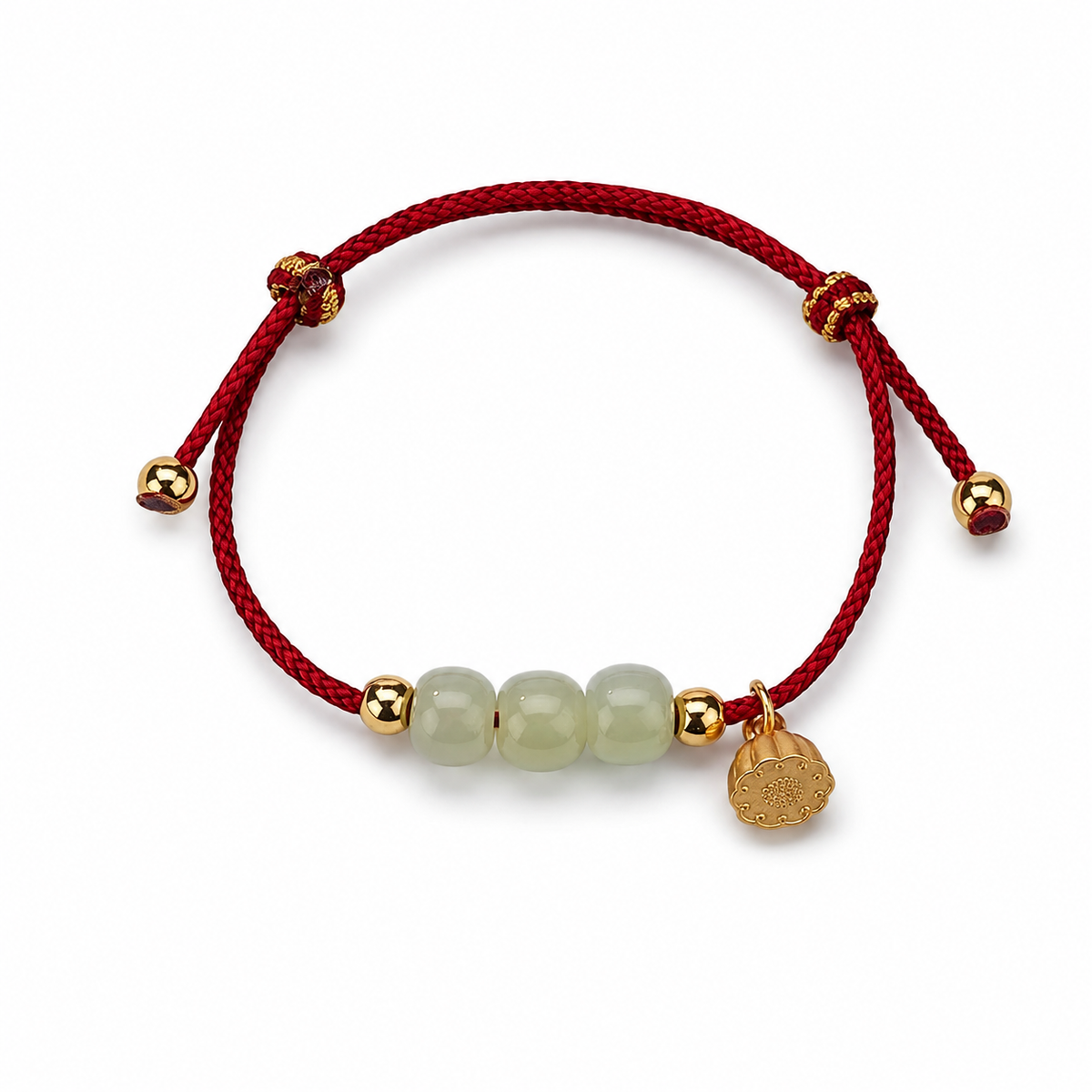 Lotus Flower Red String Bracelet-Purity and Perfection