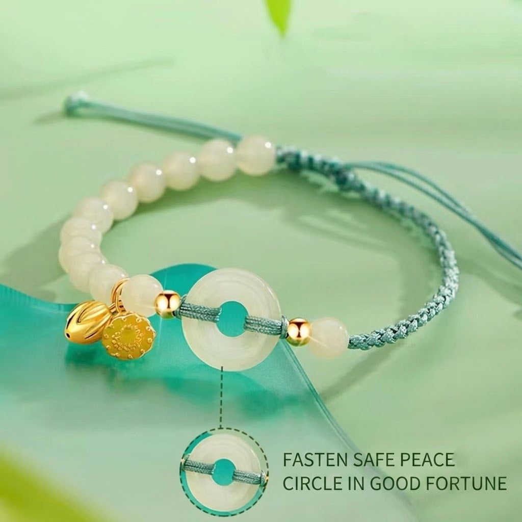 Lotus Flower Peace Knot Jade Bracelet-Inner Peace