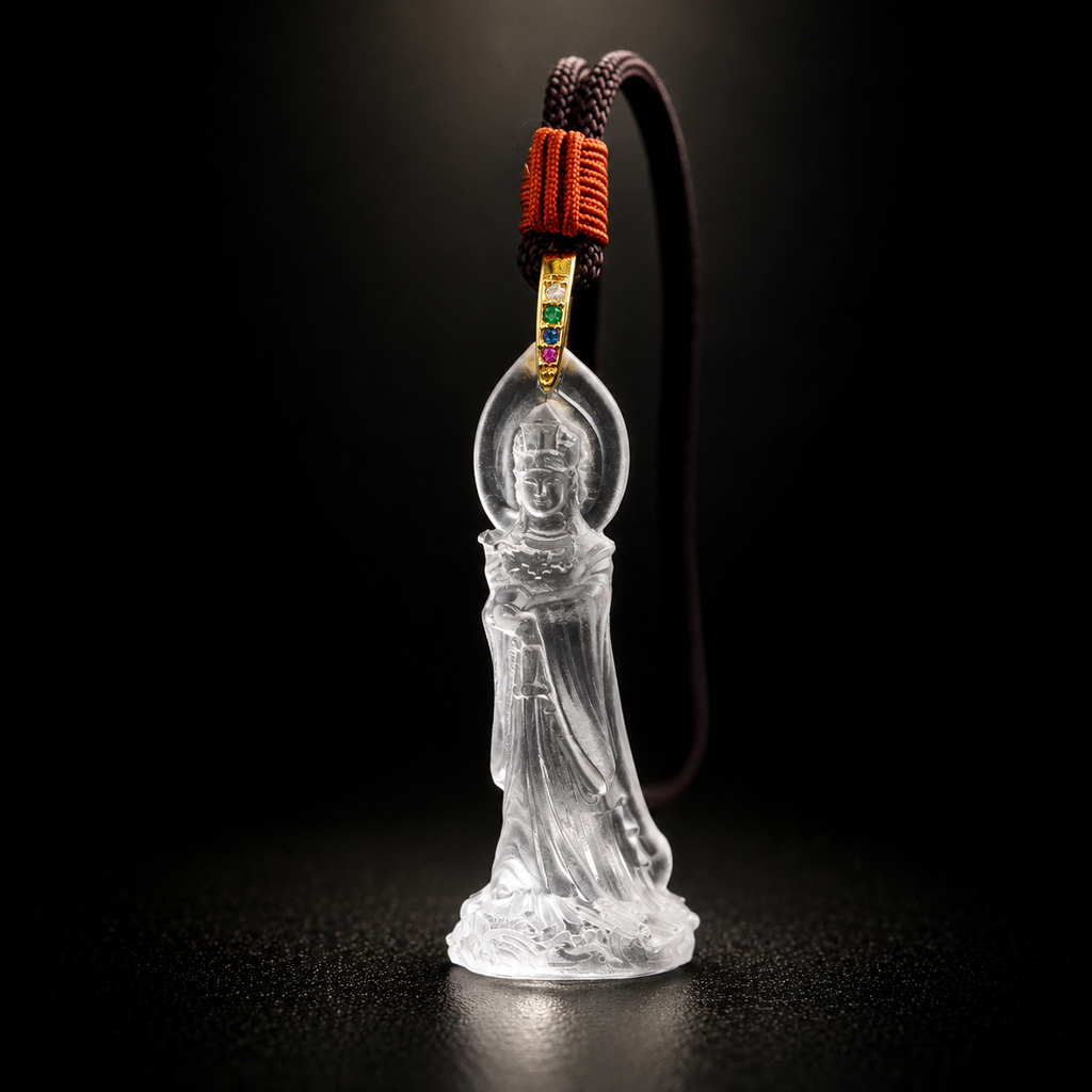 The Sea Goddess: Mazu Sacred Liuli Protection Pendant