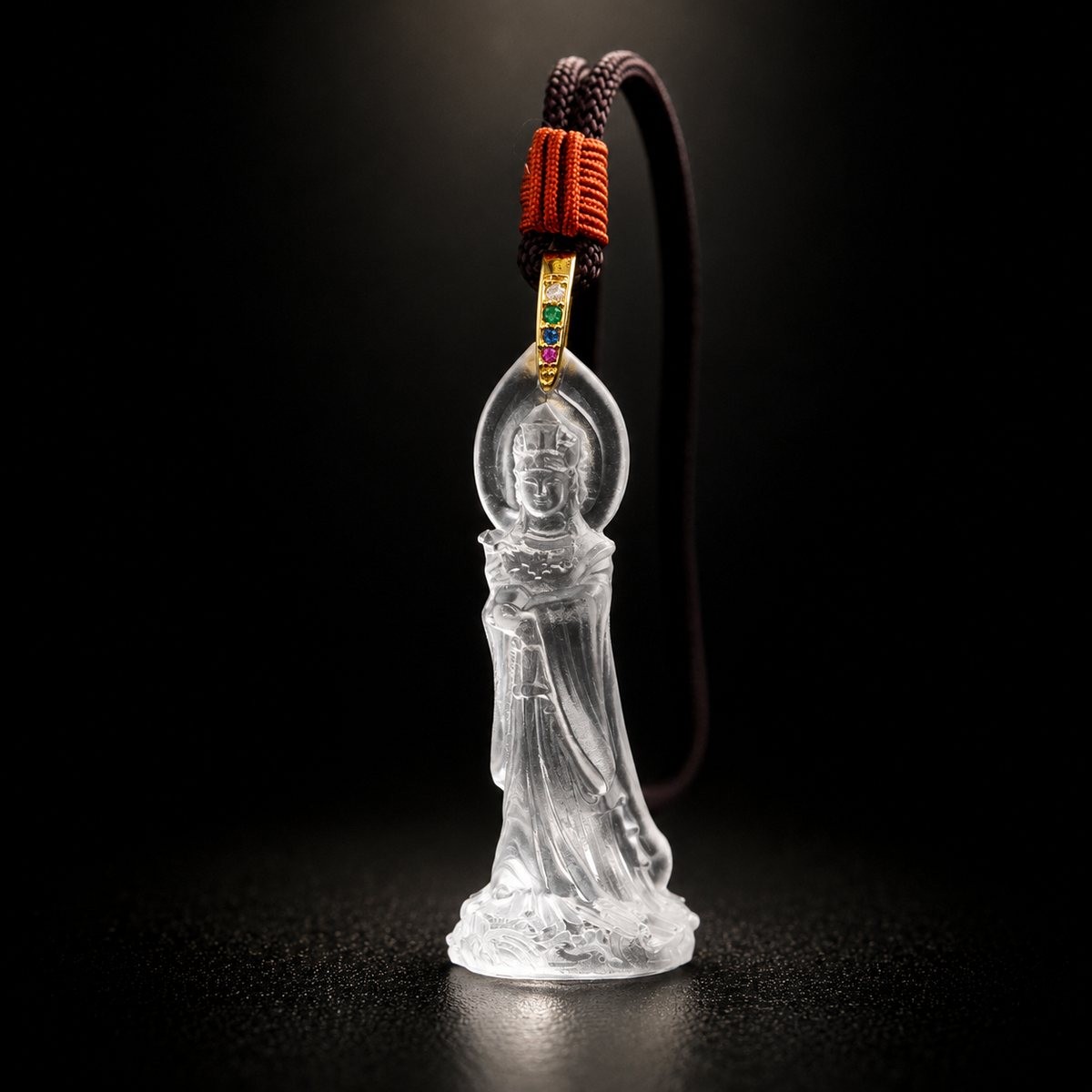 The Sea Goddess: Mazu Sacred Liuli Protection Pendant
