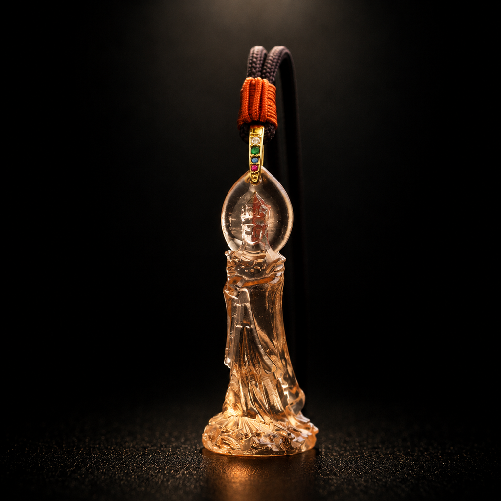 The Sea Goddess: Mazu Sacred Liuli Protection Pendant