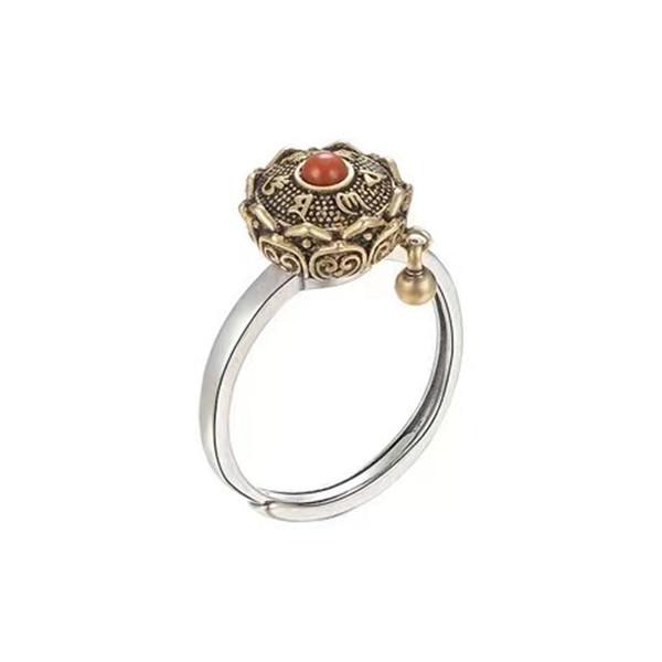 Mighty Protector Tibetan 925 Silver Ring