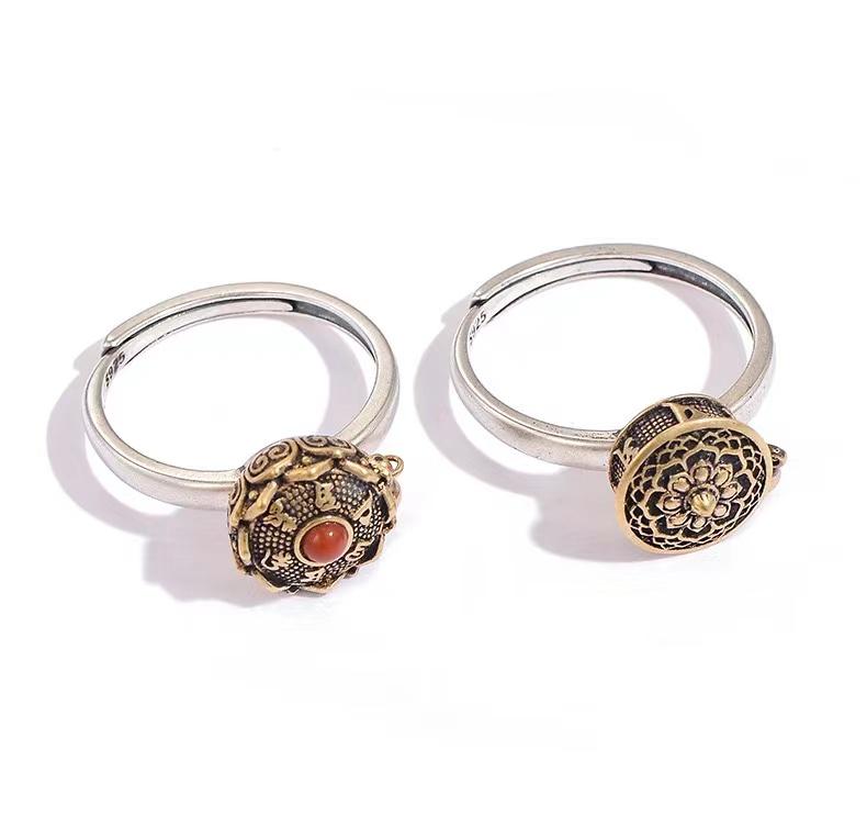 Mighty Protector Tibetan 925 Silver Ring