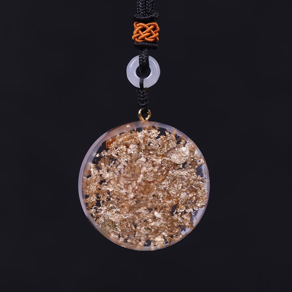 Mix Rainbow Crystal Orgonite Chakra Reiki Healing Pendant Necklace