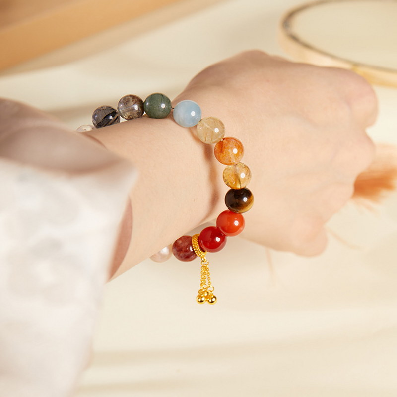 Multicolor Crystal & Agate Bracelet-Dreamlit Joy