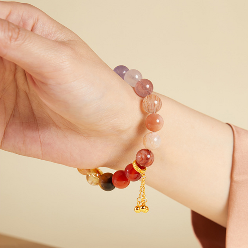 Multicolor Crystal & Agate Bracelet-Dreamlit Joy