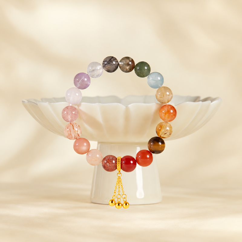 Multicolor Crystal & Agate Bracelet-Dreamlit Joy