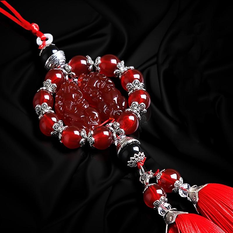 Natural Agate Pixiu Lucky Car Pendant