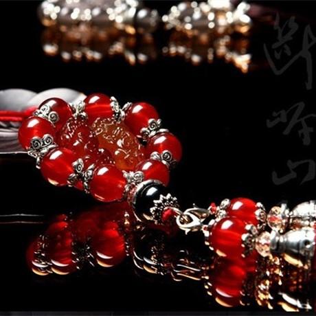 Natural Agate Pixiu Lucky Car Pendant