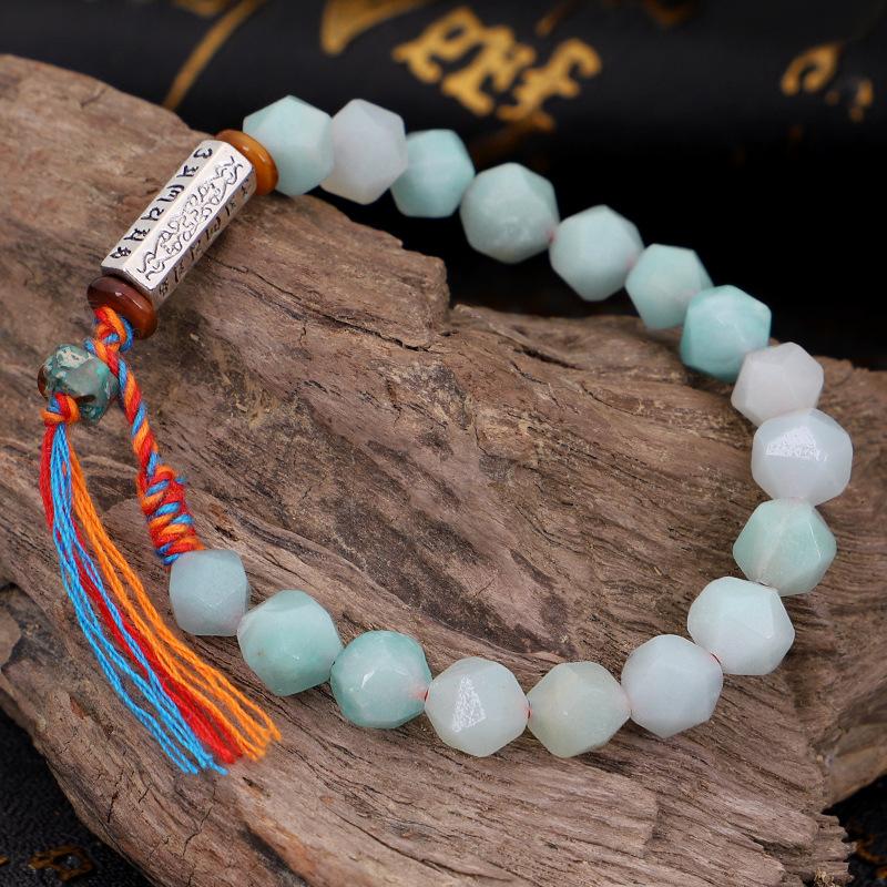 Natural Amazon Stone Mantra Bracelet