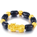 Natural Black Agate Fortune Bracelet