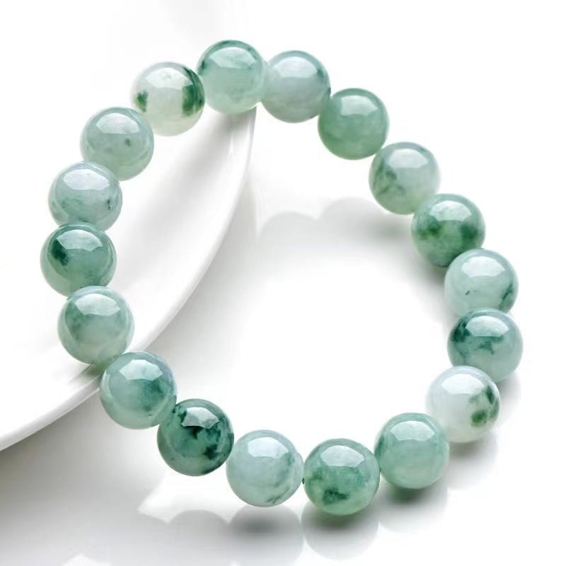 Natural Green Jade Beads Lucky Bracelet