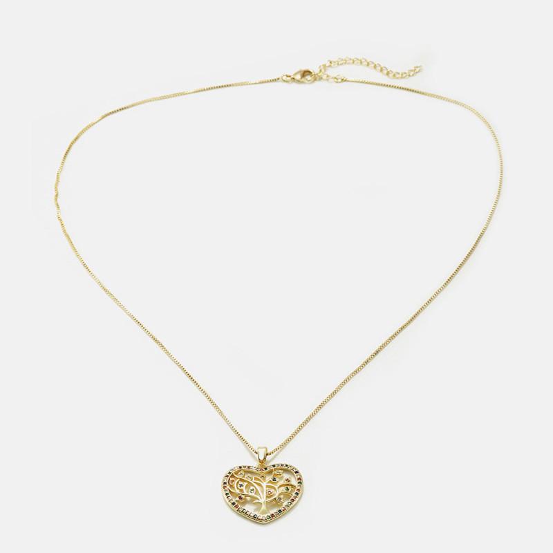 Natural Crystal Tree Of Life Healing Pendant Necklace