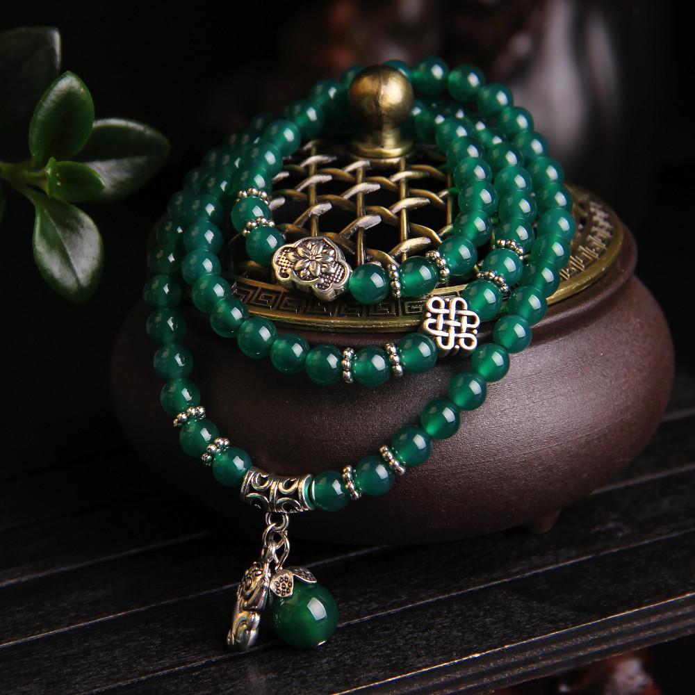 Natural Green Agate Pixiu Bracelet