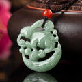 Natural Green Jade Rabbit Lucky Pendant-Grade A Jade