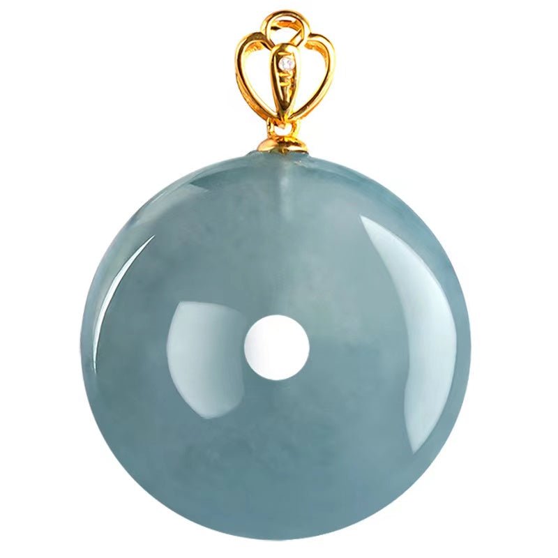 Natural Ice Jade Pendant Necklace-Grade A Jade