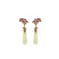 Natural Jade Iris Earrings-Grace in Bloom