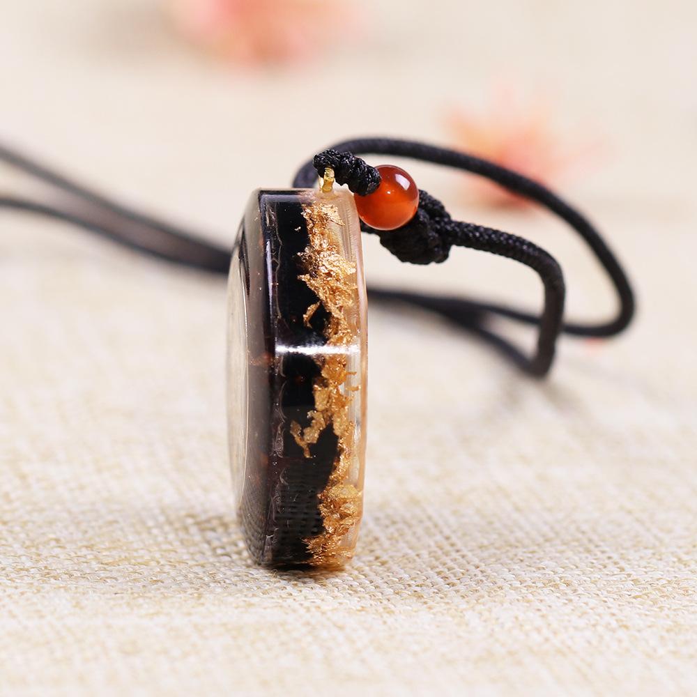 Natural Obsidian Chakra Healing Energy Pendant