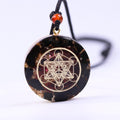 Natural Obsidian Chakra Healing Energy Pendant